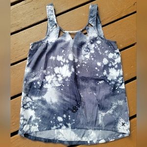 Hurley tank top - size small - grey tie dye